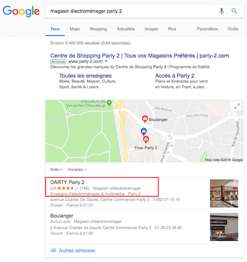 résultats google my business 