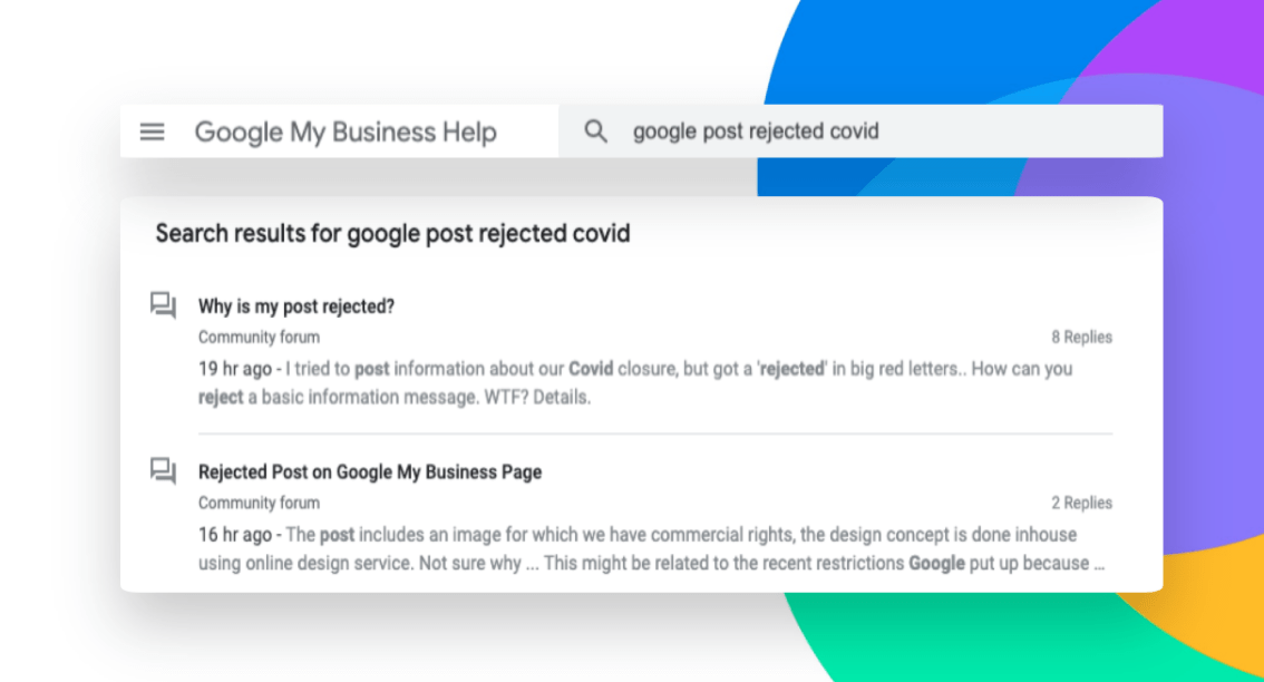 búsqueda en google my business help center sobre por qué google my business no permite eliminar el Google