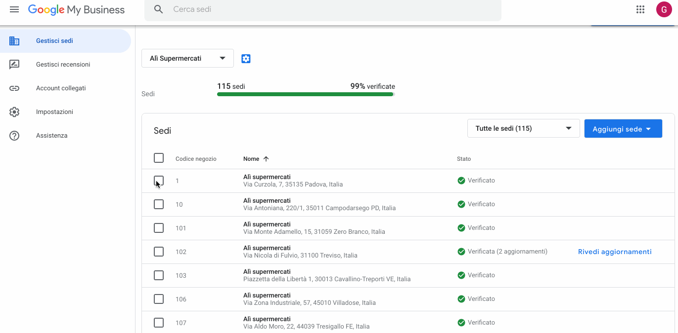 gif back office google my business per indicare le aperture di negozi comuni