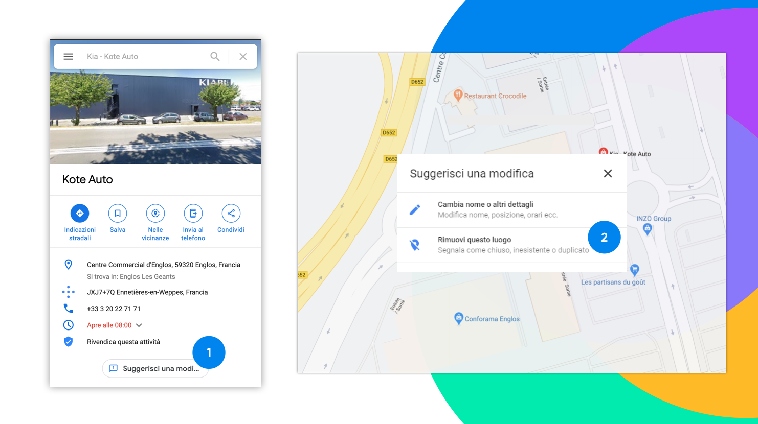 passi per rimuovere i file duplicati di punti vendita di google