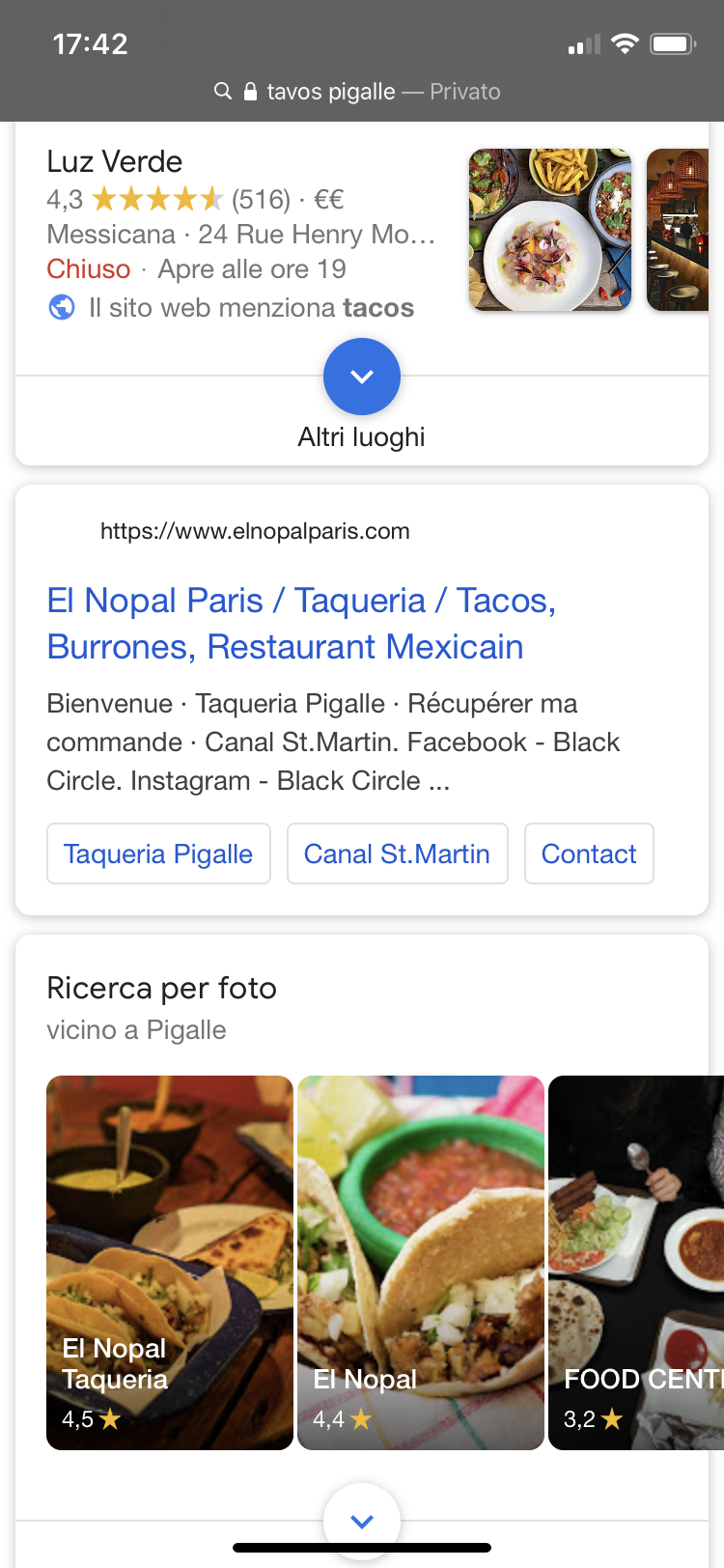ricerca per photo su Google