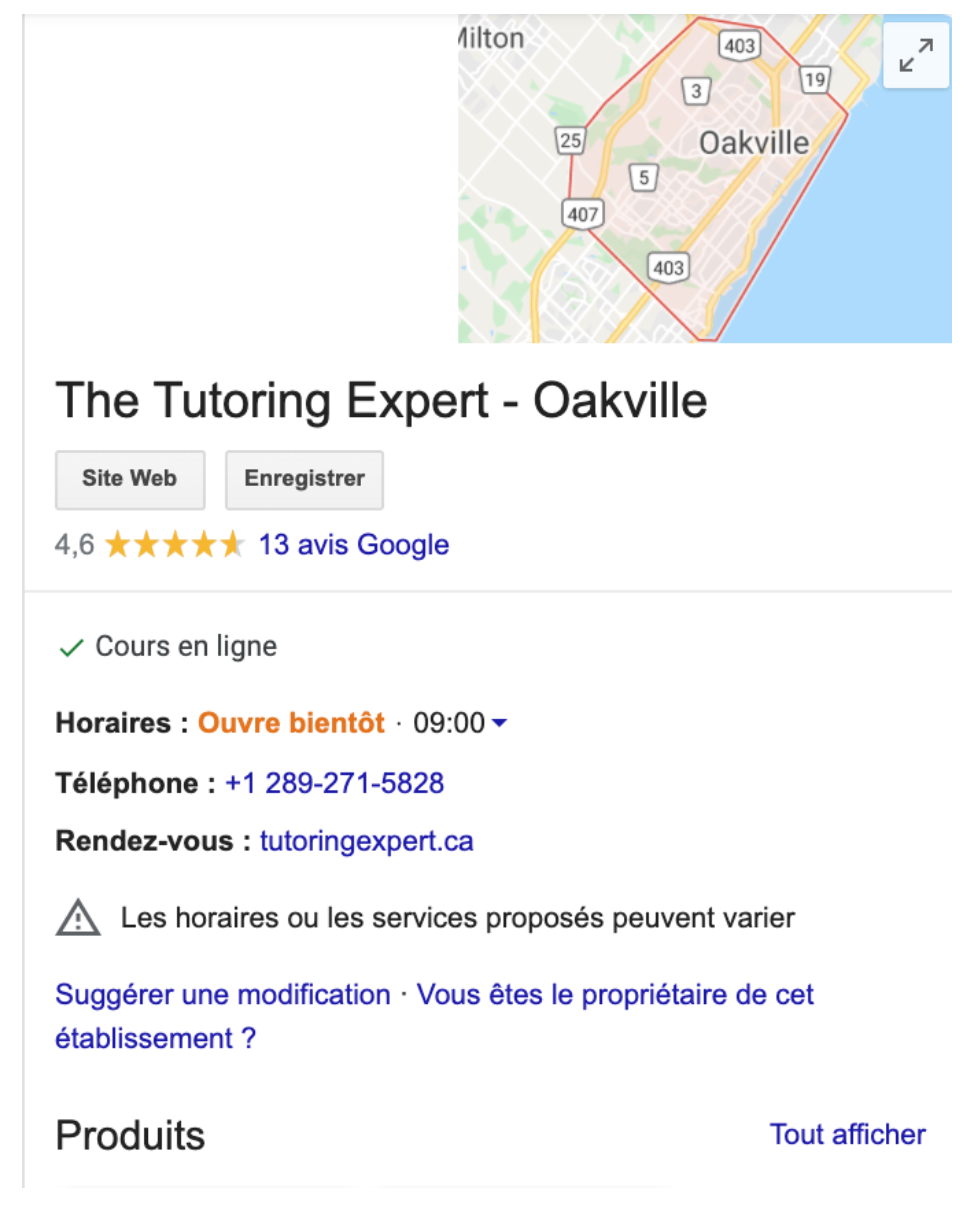 Resultado ficha Google My Business agendamento on-line