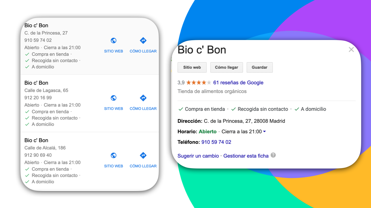 nuevos atributos dentro de fichas google my business como click&collect