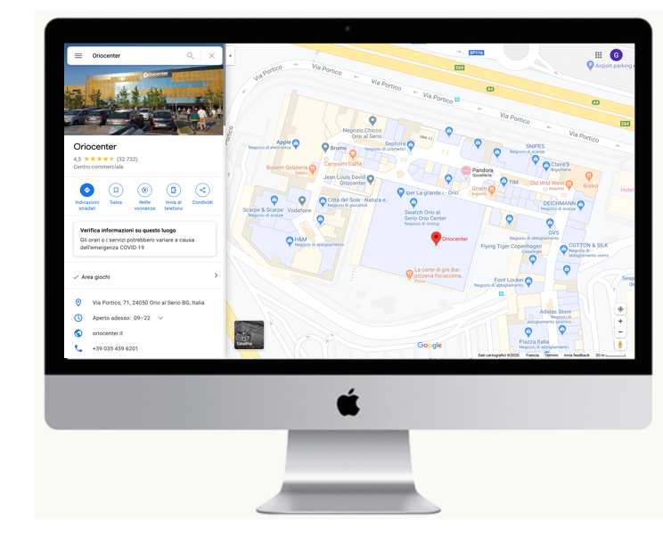google maps indoor centro commerciale italiano
