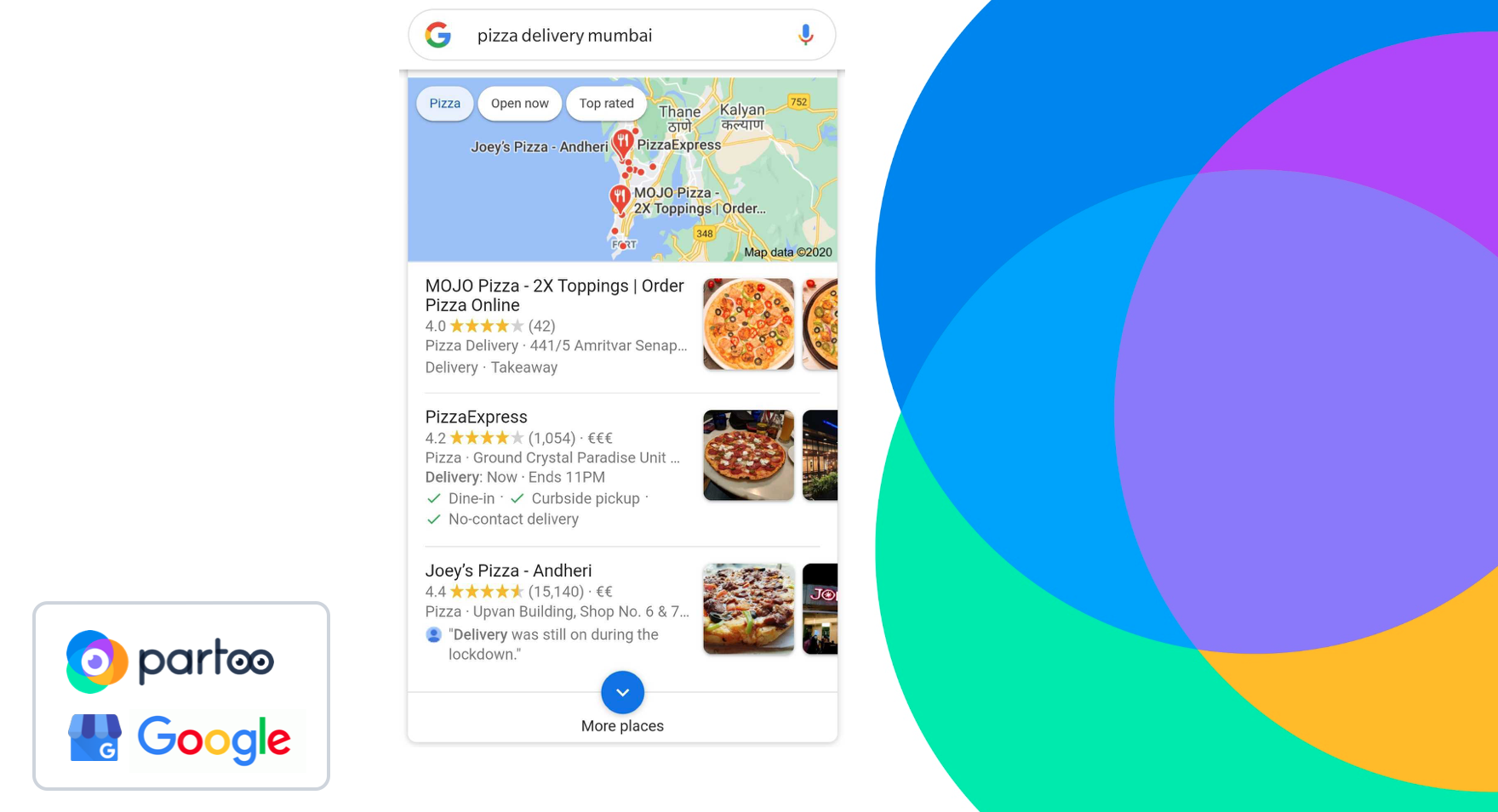 Search results for pizza delivery in Mumbai