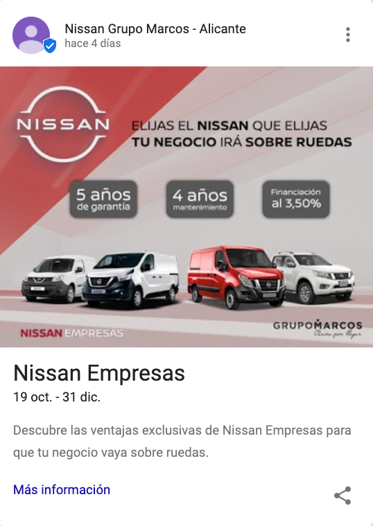 google posts Nissan 