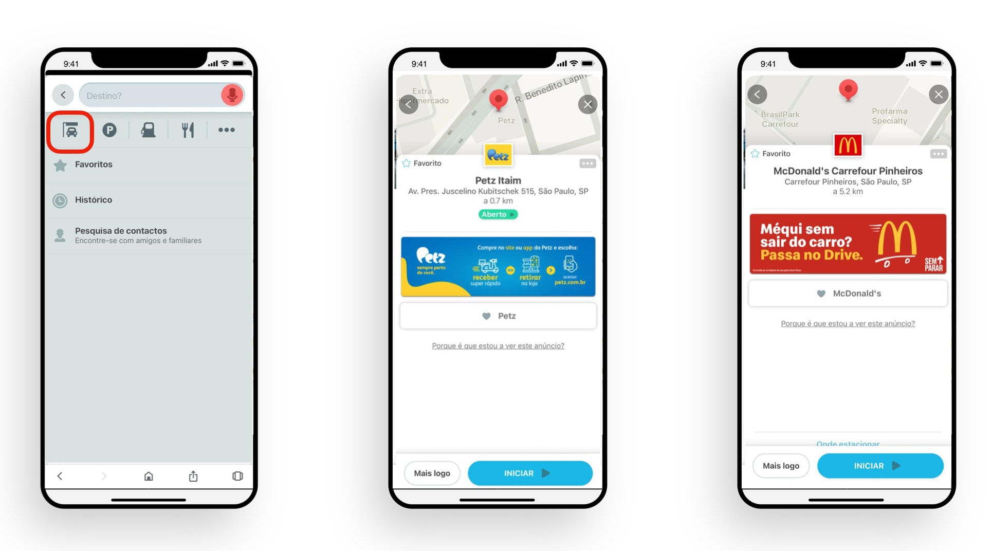 location personalities ads waze