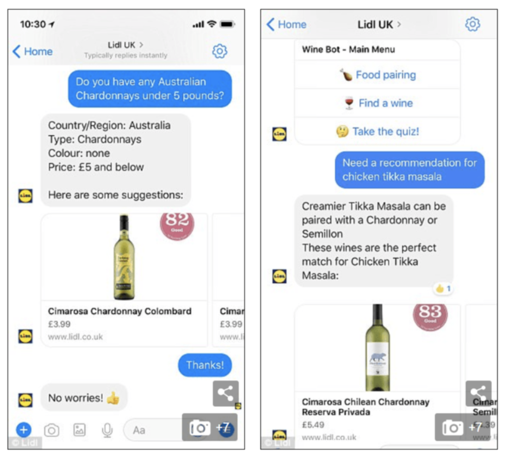 Lidl UK's chatbot