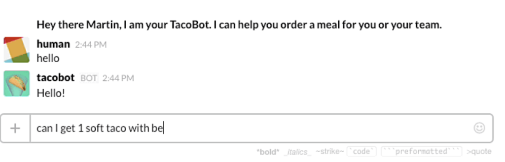 Taco Bell's chatbot