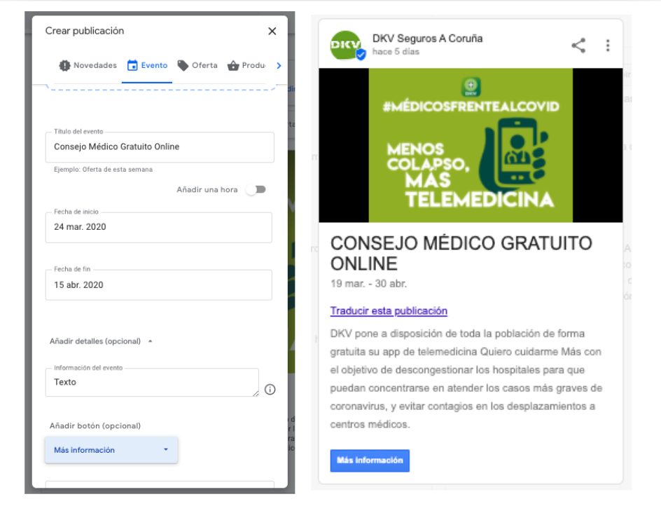 creación de Google Posts