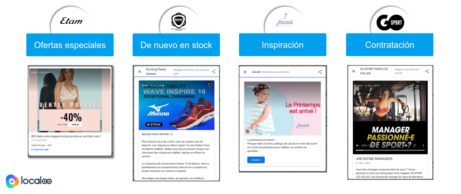 tipos de Google Posts a publicar por API en Google My Business