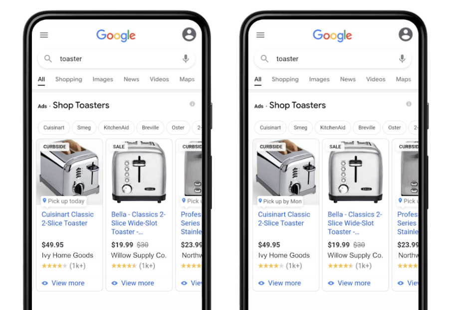 Campañas locales a través de los listados de productos publicados en anuncios de YouTube