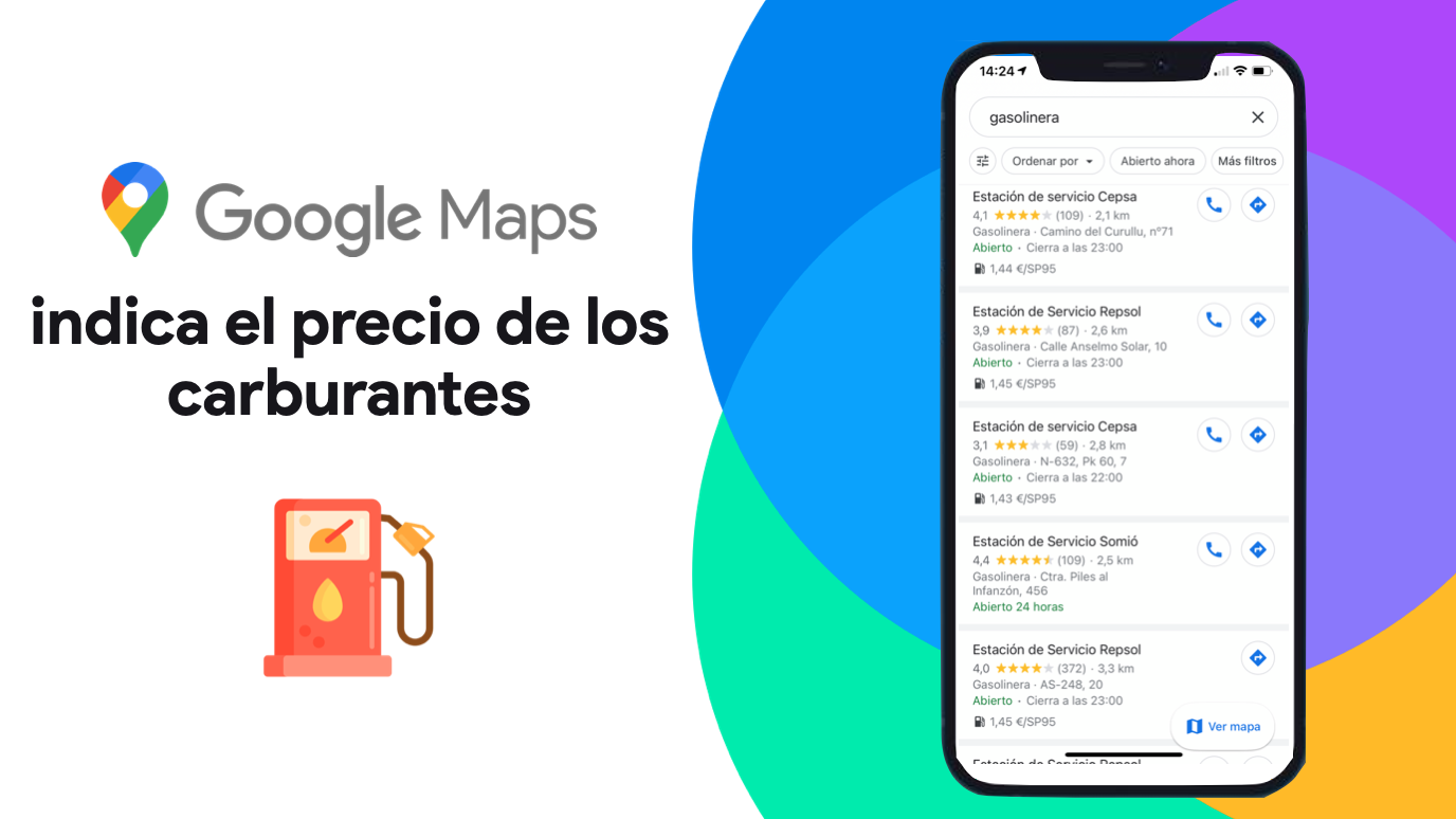 Los precios de carburantes ahora indicados en Google Maps