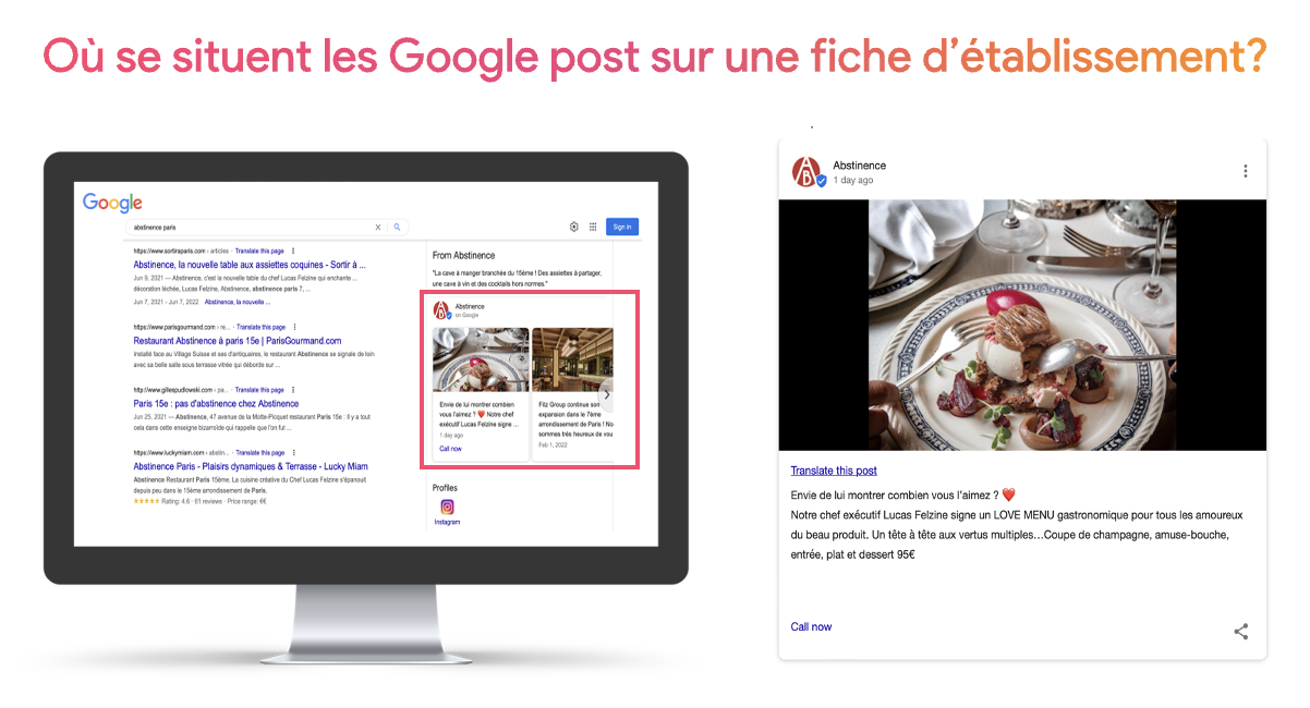 emplacement google post sur ordinateur