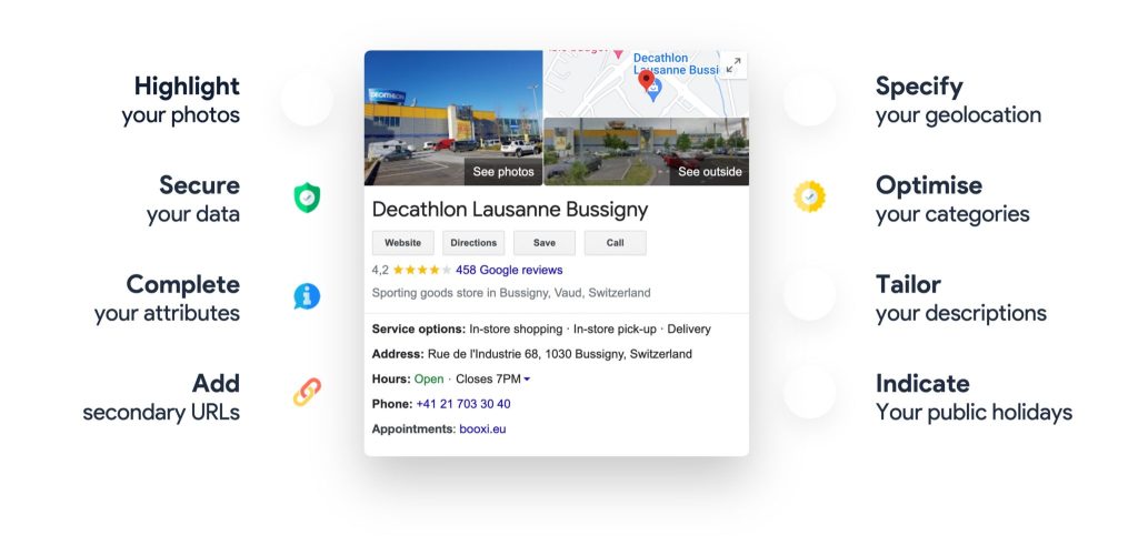 One Google listing from Decathlon