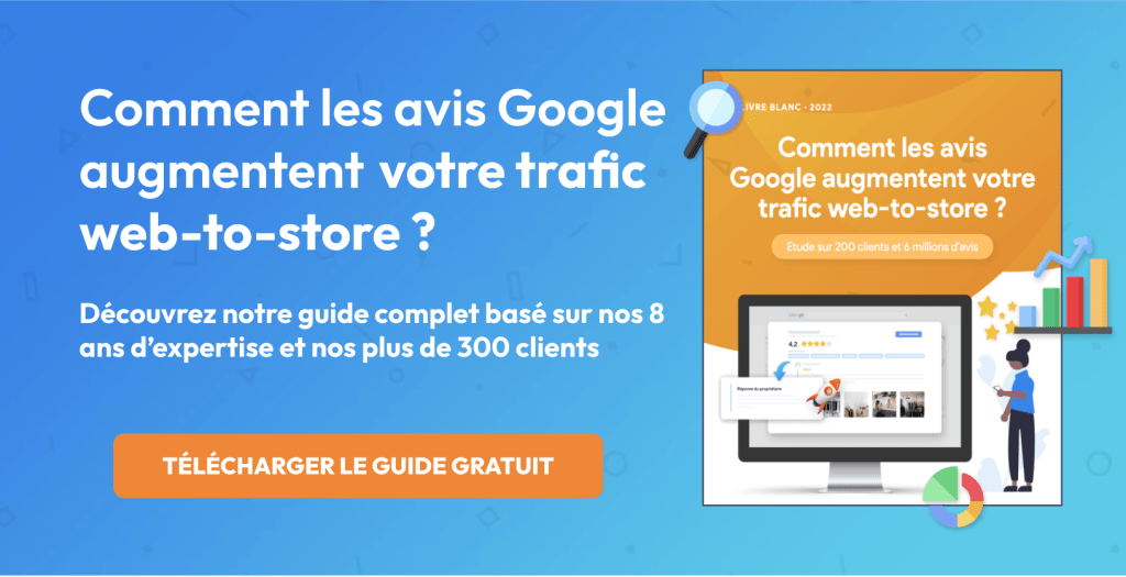 Bannière livre blanc avis Google et trafic web-to-store