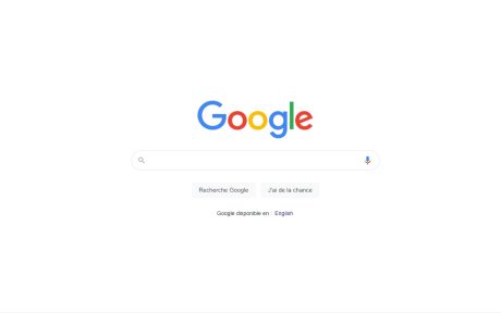 Une image de la page d'accueil du moteur de recherche Google