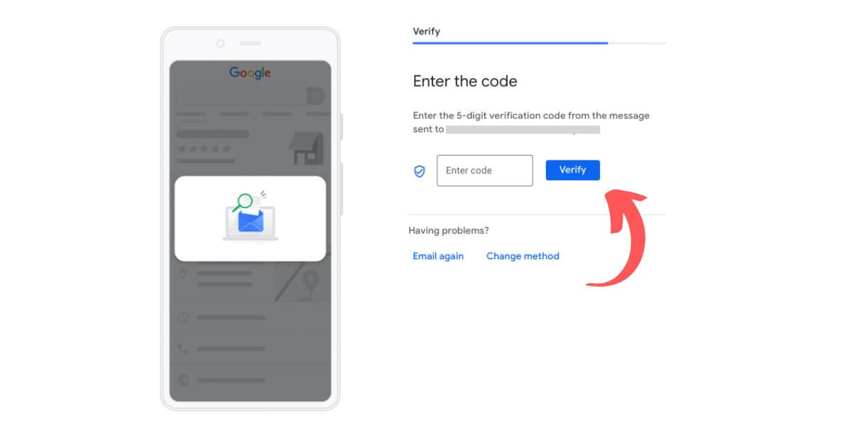 how to verify your Google Business listing via email