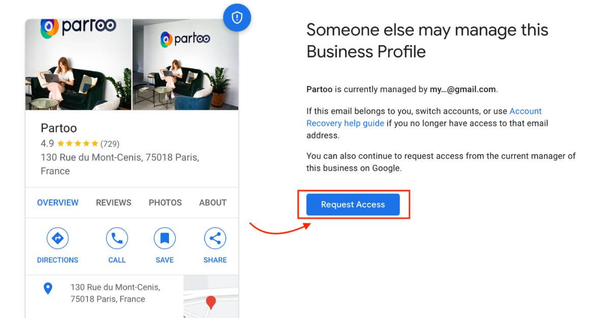 Requesting access to manage your Google Business profile