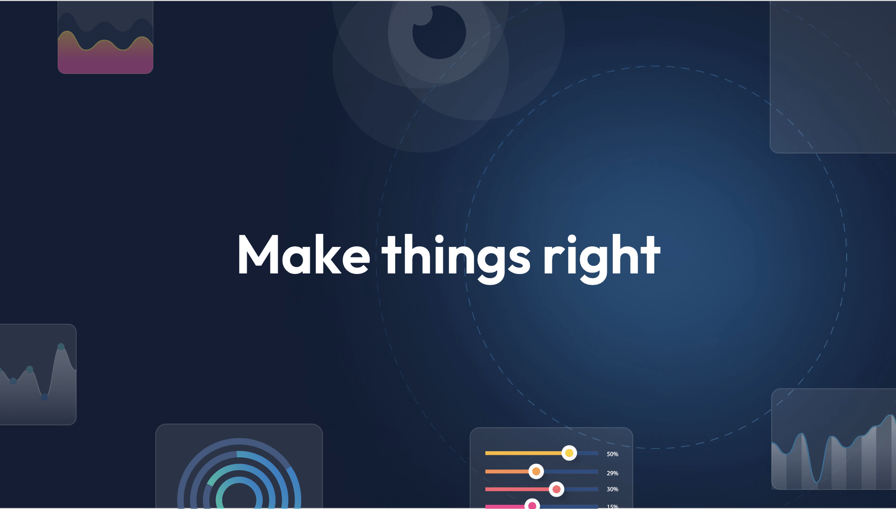 Une illustration de la vision de Partoo"Make things right"