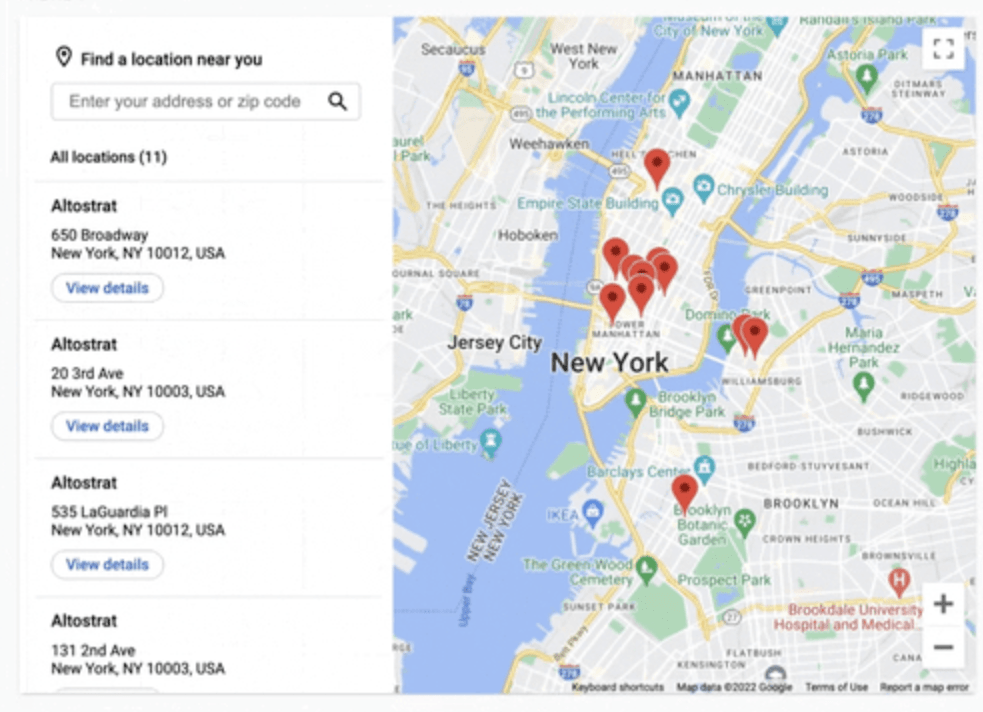 Le Store Locator de Google