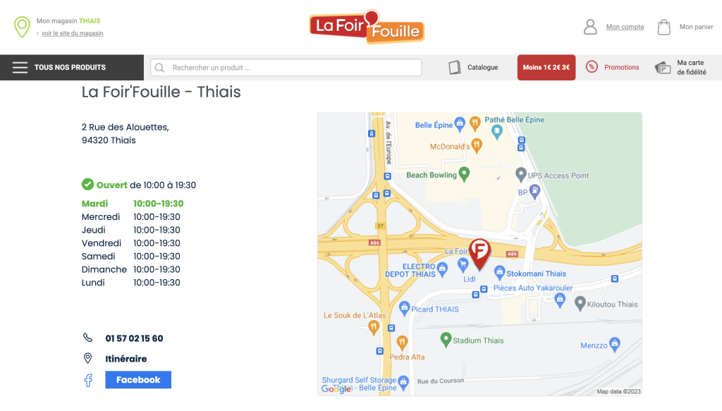 store locator foir'fouille