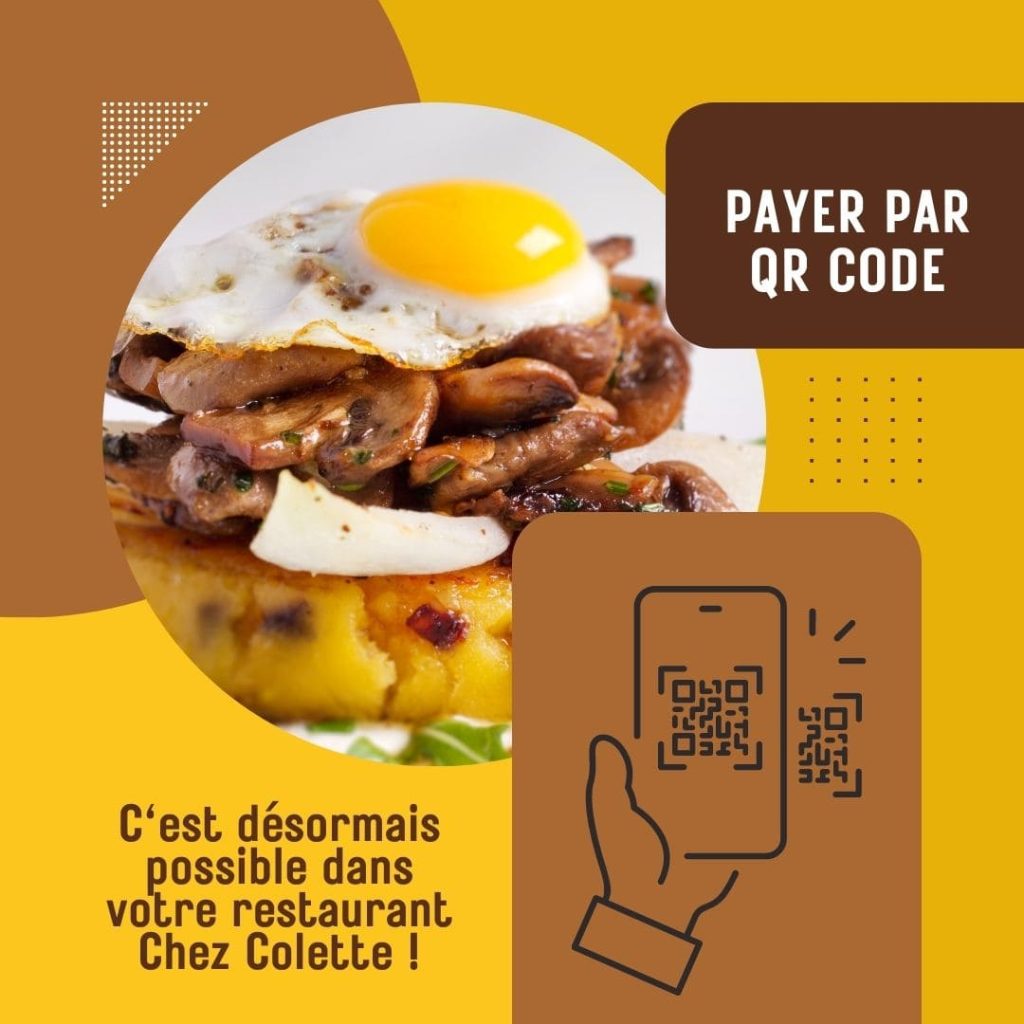 exemple de publication d'un restaurant sur Instagram promouvant le paiement par QR code