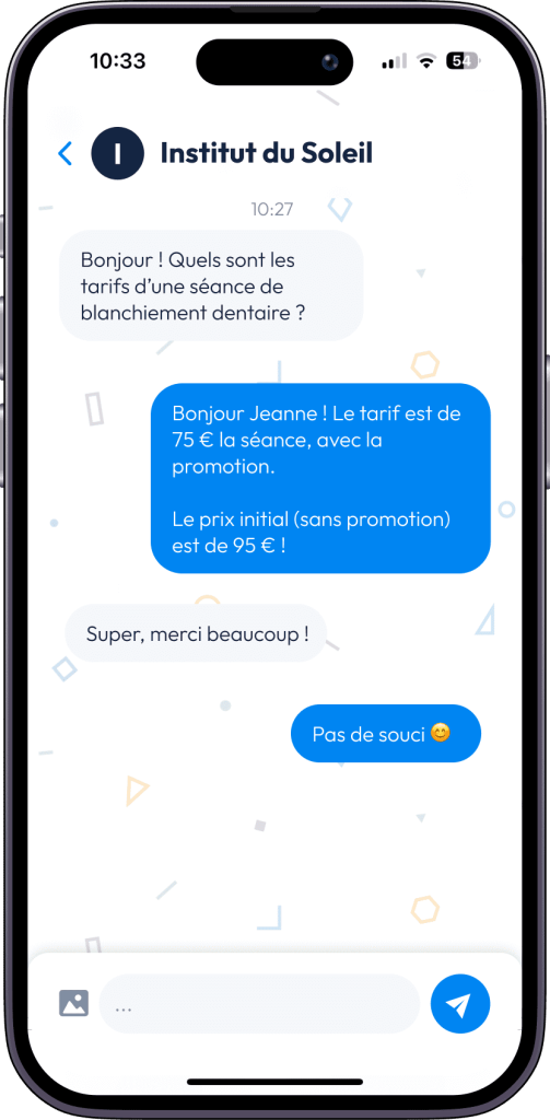 partoo chat réponse par SMS