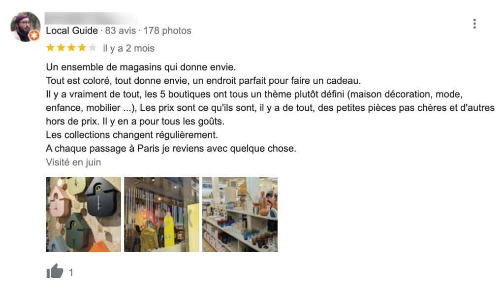 exemple de photos publiées par un local guide