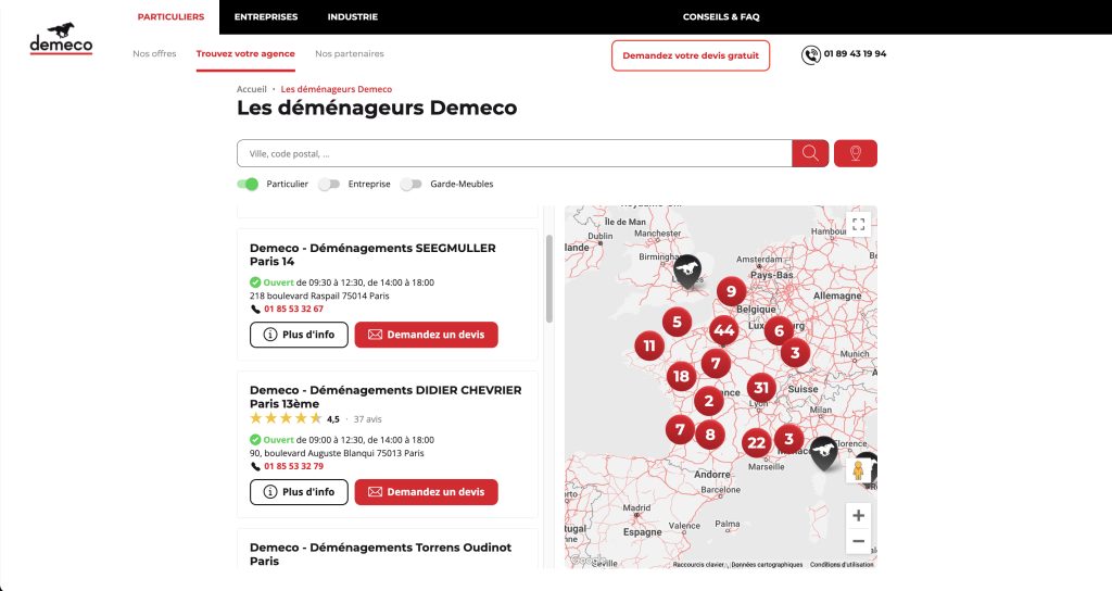 store locator demeco