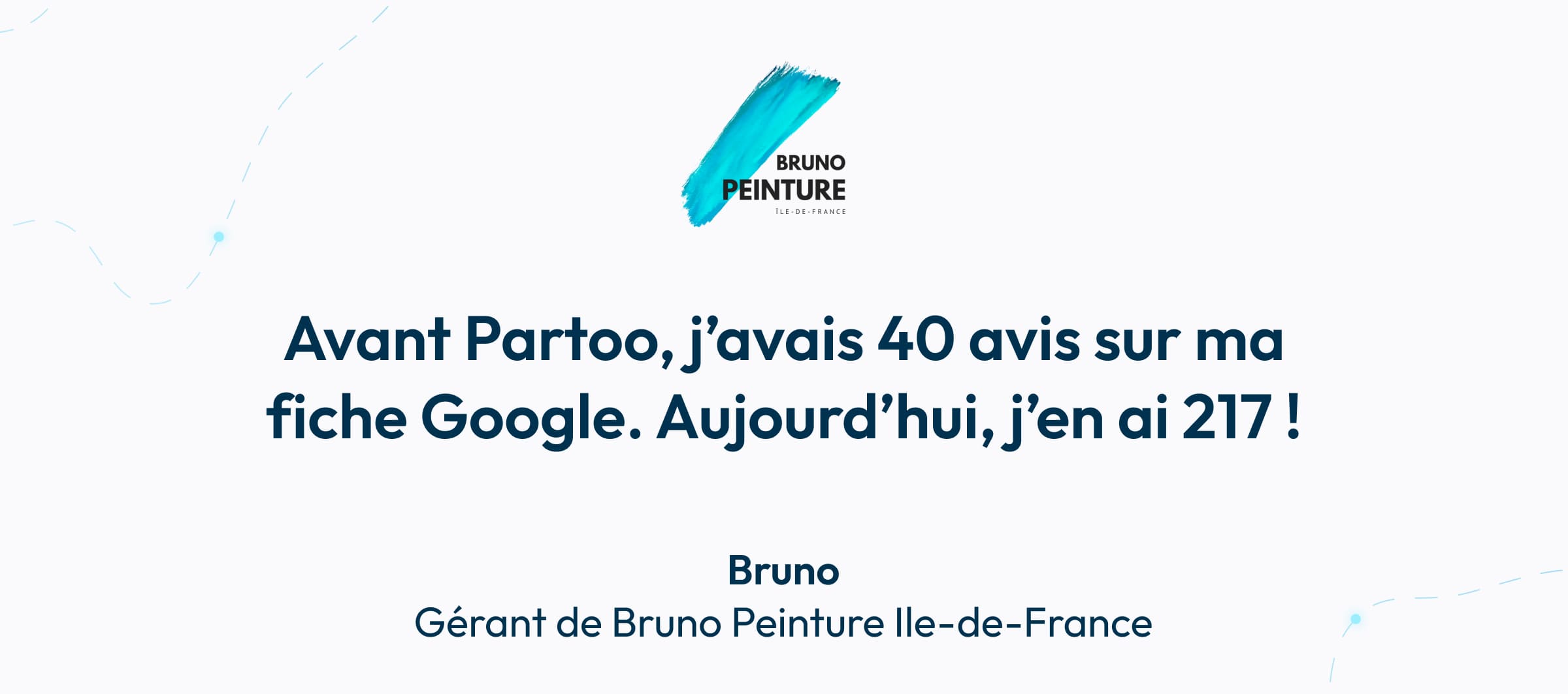 Bruno Peinture obtient des avis clients grâce à Partoo