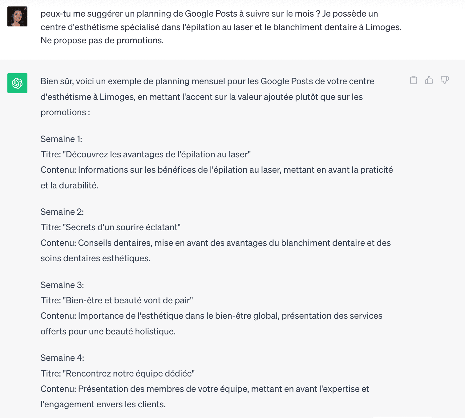 créer un planning google posts avec l'intelligence artificielle