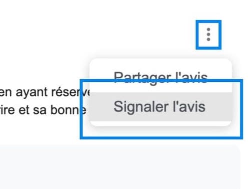 bouton signaler avis Google