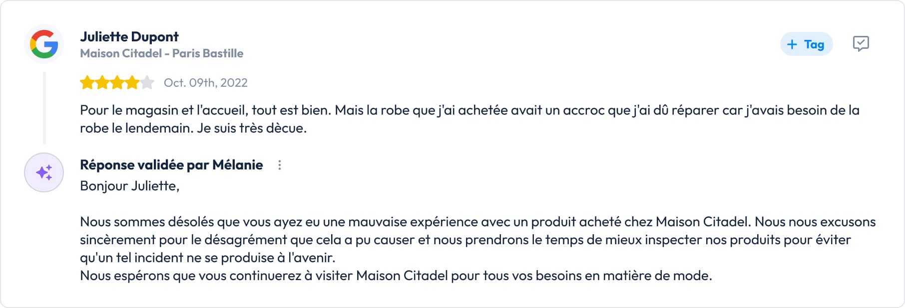 répondre avis clients avec ia