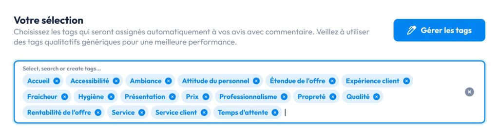 tags automatiques Partoo
