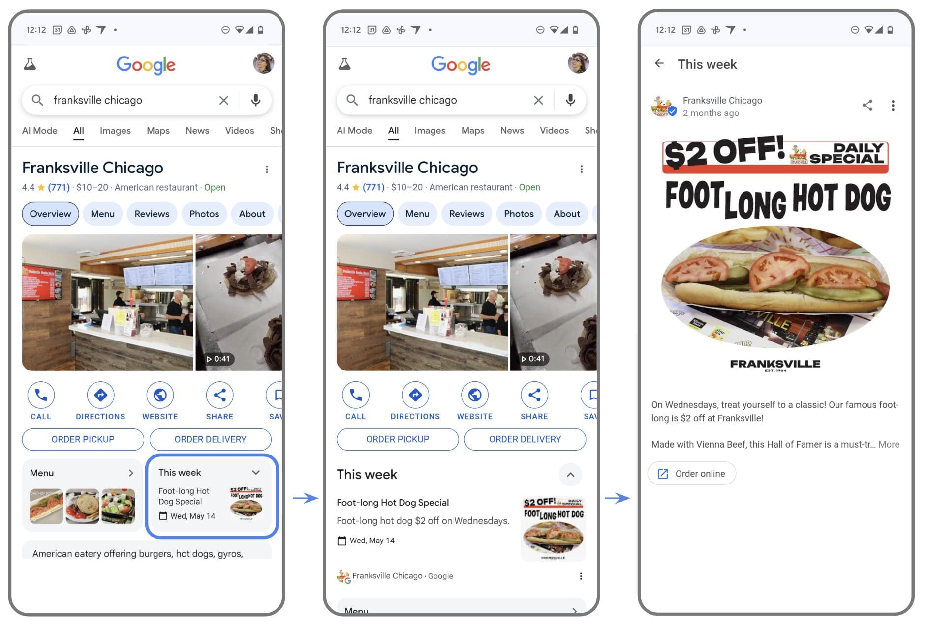 fonctionnalité what's happening ou quoi de neuf sur Google My Business