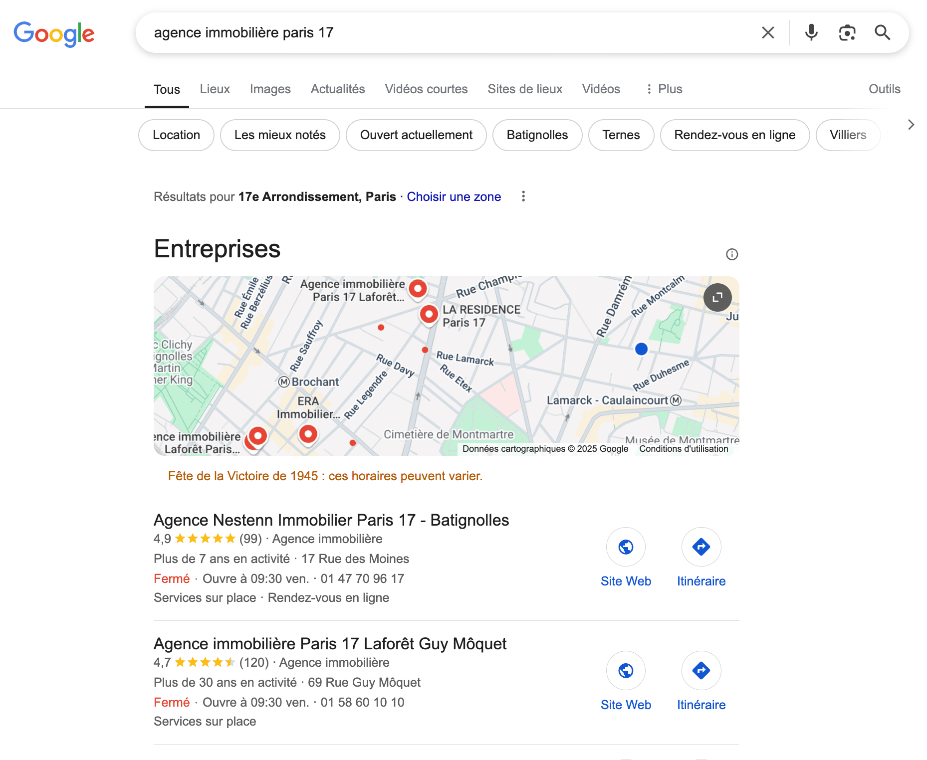 exemple de référencement en ligne d'une entreprise