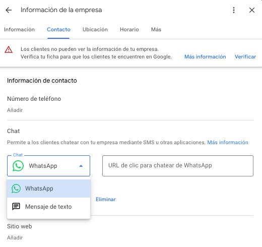 Activar funcionalidad de chat en Google Maps