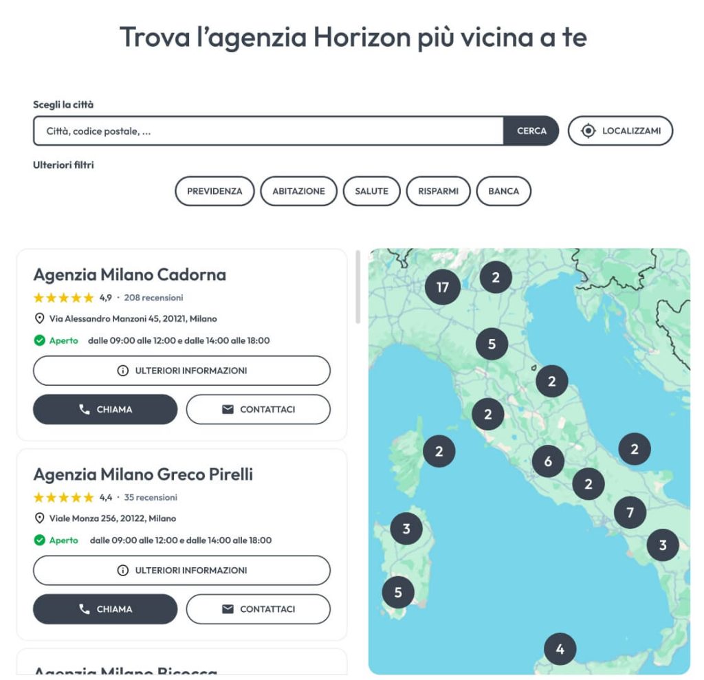 esempio di store locator