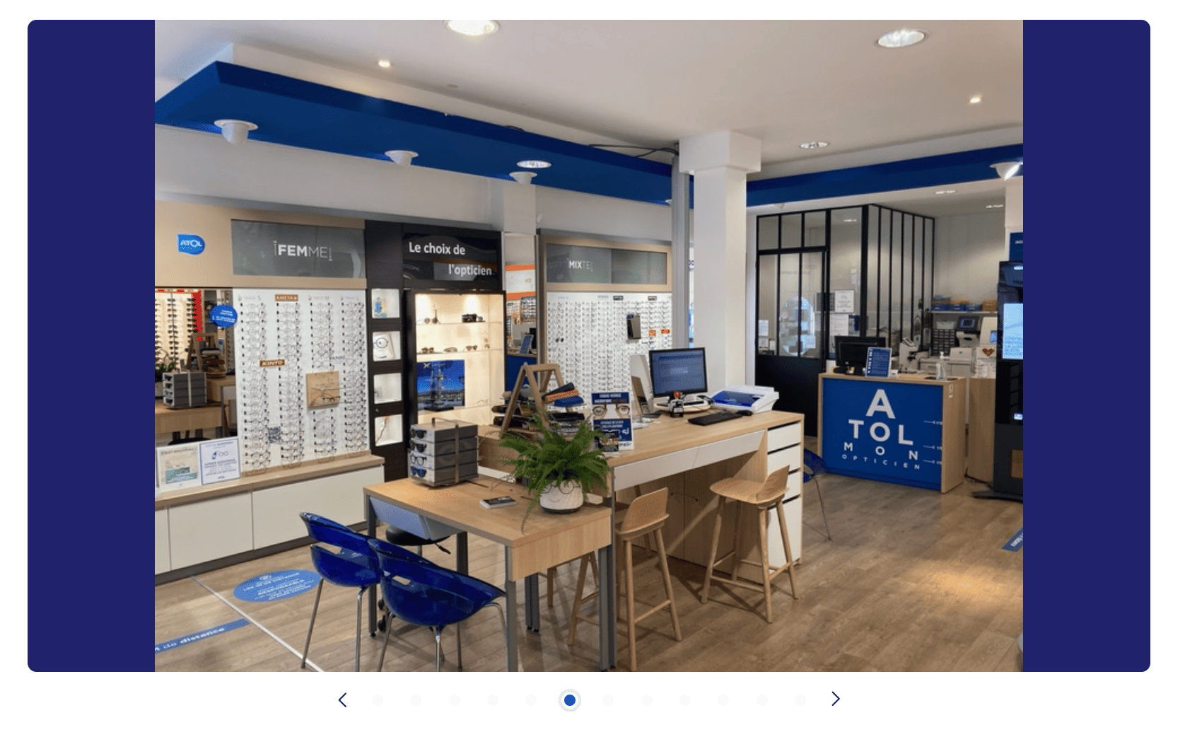 Photo publi&eacute;e sur une page locale du store locator d'un opticien