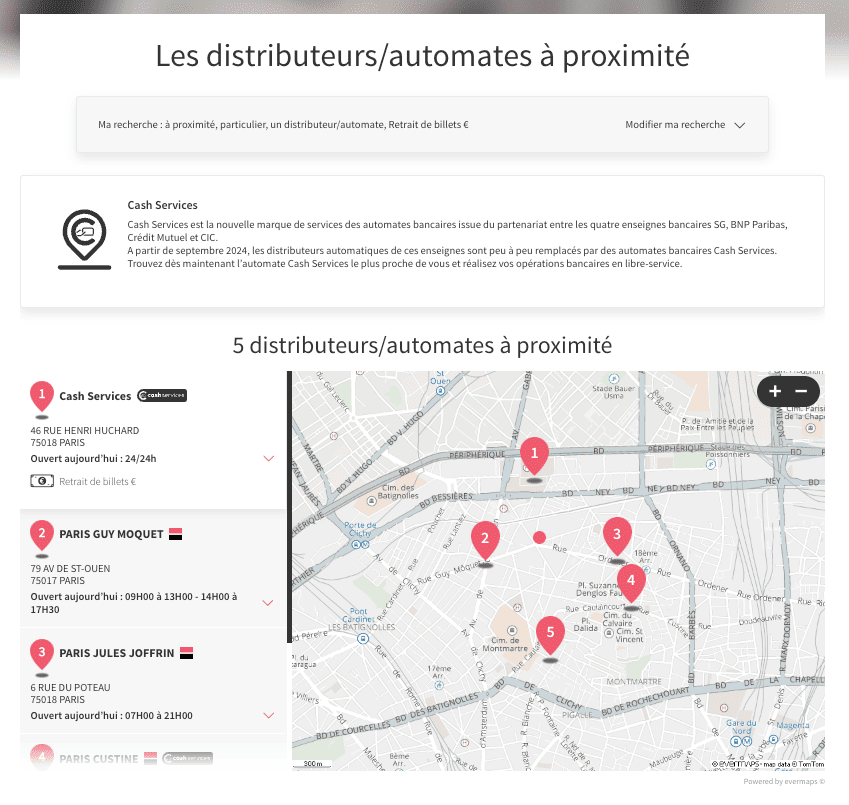 service locator des distributeurs et automates