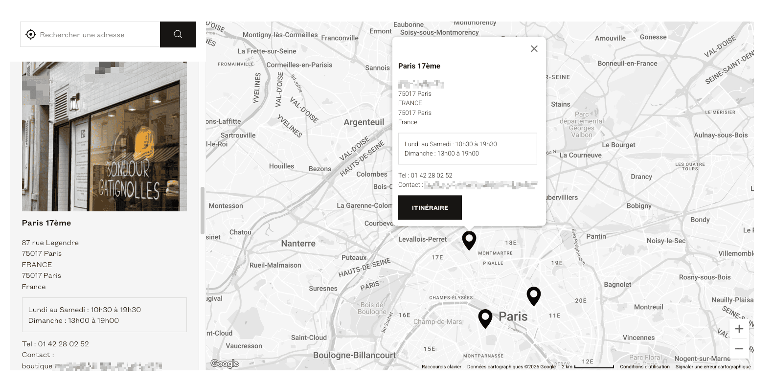 store locator vitrine 