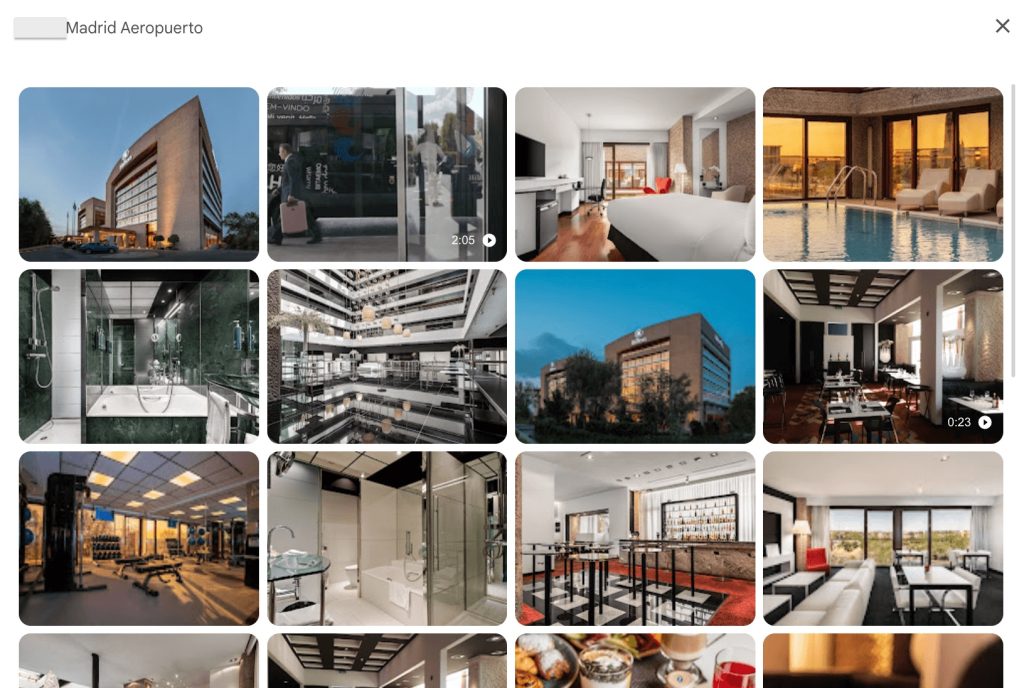 Foto de un hotel en la ficha de Google