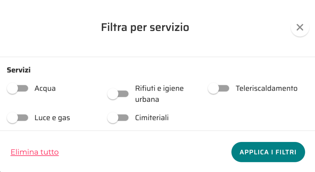 Servizi pagina locale