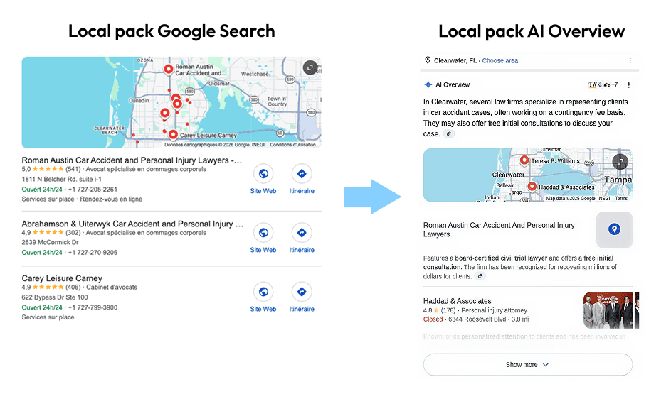 Local pack replaced by AI local pack in AI Overviews 