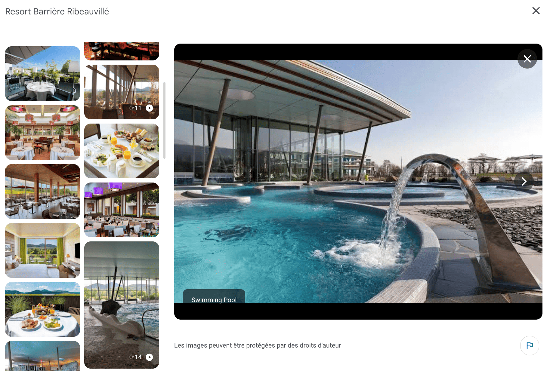 photos d'une fiche google d'un hotel