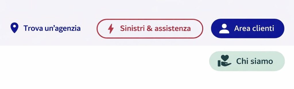 Esempio di pulsante &ldquo;Trova un&rsquo;agenzia&rdquo; su un sito web