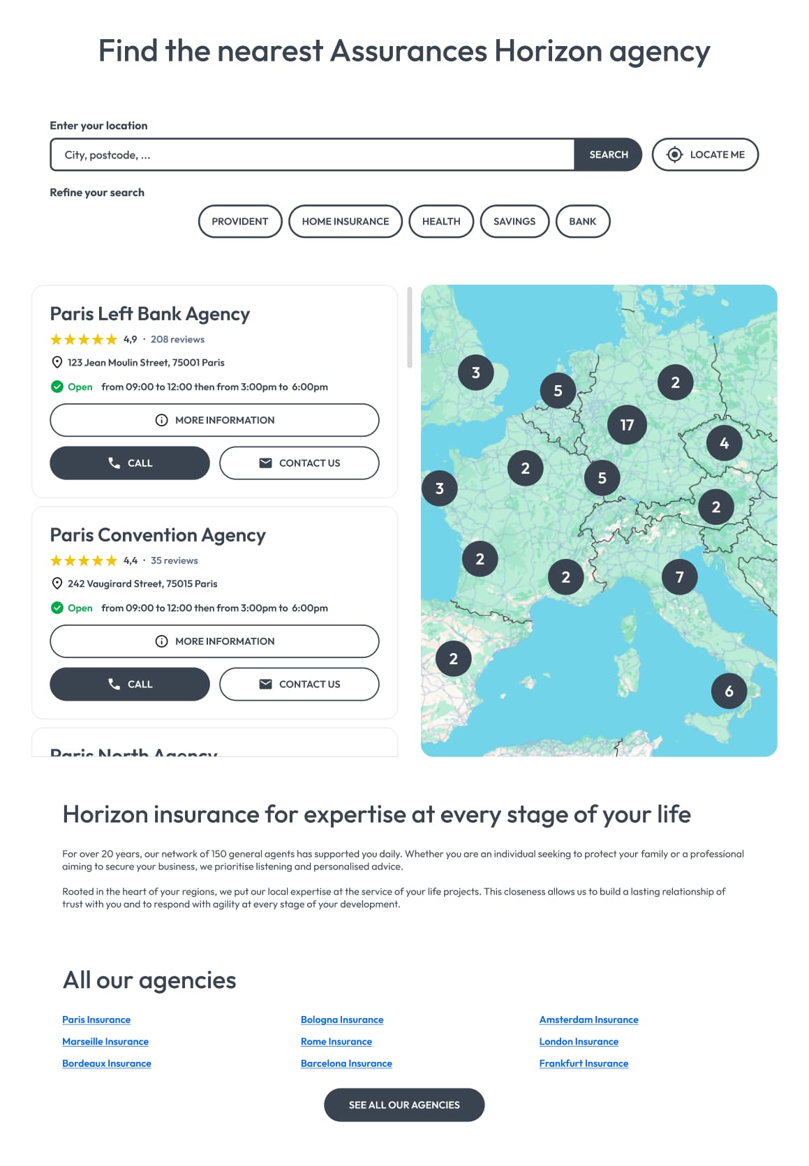 Store Locator homepage