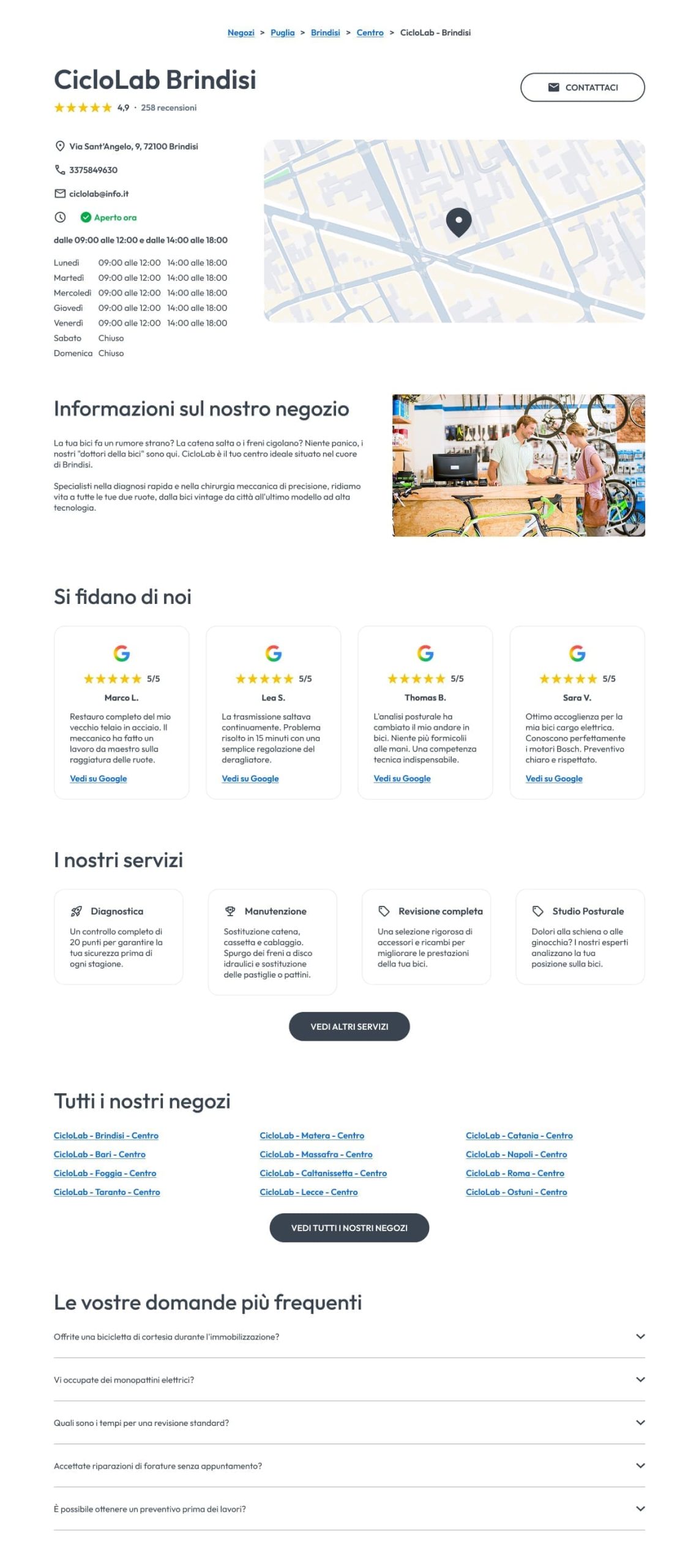 SL Pagina Locale Bici Informazioni