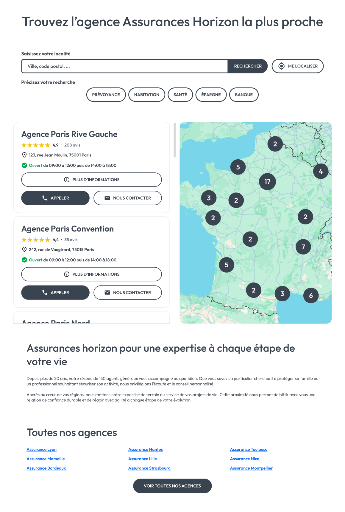 exemple d'un store locator